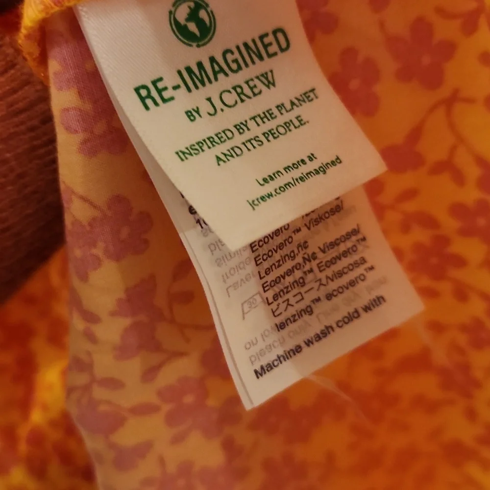 ❤️ NWOT! J CREW PINK YELLOW FLORAL PEPLUM TOP, 2
